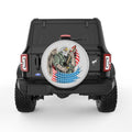 AMERICAN EAGLE ARMY SOLDIER SILVER CARBON FIBER TIRE COVER