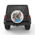 AMERICAN EAGLE ARMY SOLDIER SILVER CARBON FIBER TIRE COVER