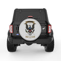 AMERICAN EAGLE ARMY VETERAN SILVER CARBON FIBER TIRE COVER