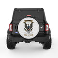 AMERICAN EAGLE ARMY VETERAN PEARL  WHITE CARBON FIBER TIRE COVER