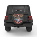 AMERICAN EAGLE USA FLAG PEARL  WHITE CARBON FIBER TIRE COVER
