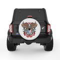 AMERICAN EAGLE USA FLAG PEARL  WHITE CARBON FIBER TIRE COVER