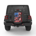 AMERICAN FLAG EAGLE PEARL  WHITE CARBON FIBER TIRE COVER