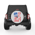 AMERICAN FLAG EAGLE SILVER CARBON FIBER TIRE COVER