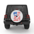 AMERICAN FLAG EAGLE SILVER CARBON FIBER TIRE COVER