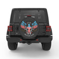 AMERICAN PRIDE EAGLE PEARL  WHITE CARBON FIBER TIRE COVER