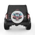 AMERICAN PRIDE EAGLE SILVER CARBON FIBER TIRE COVER