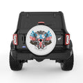 AMERICAN PRIDE EAGLE PEARL  WHITE CARBON FIBER TIRE COVER