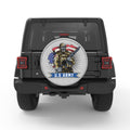 AMERICAN SOLDIER WITH SKULL FACE WHITE TIRE COVER