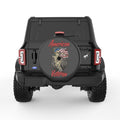 AMERICAN VETERAN US FLAG BLACK CARBON FIBER TIRE COVER