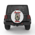 AMERICAN VETERAN US FLAG SILVER CARBON FIBER TIRE COVER