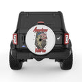 AMERICAN VETERAN US FLAG PEARL  WHITE CARBON FIBER TIRE COVER