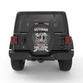 AMERICAN VETERAN WINGS AND GUNS PEARL  WHITE CARBON FIBER TIRE COVER