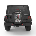 AMERICAN VETERAN WINGS AND GUNS BLACK CARBON FIBER TIRE COVER