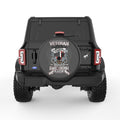 AMERICAN VETERAN WINGS AND GUNS BLACK CARBON FIBER TIRE COVER