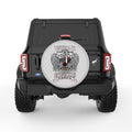 AMERICAN VETERAN WINGS AND GUNS SILVER CARBON FIBER TIRE COVER