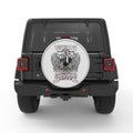 AMERICAN VETERAN WINGS AND GUNS SILVER CARBON FIBER TIRE COVER