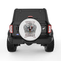 AMERICAN VETERAN WINGS AND GUNS PEARL  WHITE CARBON FIBER TIRE COVER