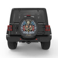 AMERICAN VETERAN WITH WINGS PEARL  WHITE CARBON FIBER TIRE COVER