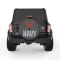 AMERICAS NAVY BLACK CARBON FIBER TIRE COVER