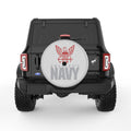 AMERICAS NAVY SILVER CARBON FIBER TIRE COVER