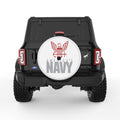 AMERICAS NAVY WHITE TIRE COVER