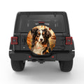 AUSTRALIAN SHEPHERD FALL PEARL  WHITE CARBON FIBER TIRE COVER