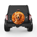 AUTUMN GOLDEN RETRIEVER BLACK CARBON FIBER TIRE COVER