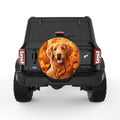 AUTUMN GOLDEN RETRIEVER BLACK TIRE COVER