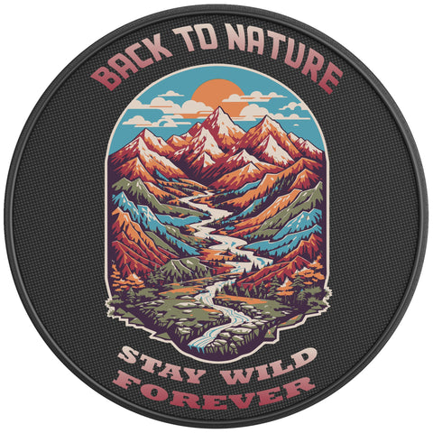 BACK TO NATURE BLACK CARBON FIBER TIRE COVER