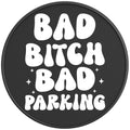 BAD BITCH BAD PARKING BLACK CARBON FIBER TIRE COVER