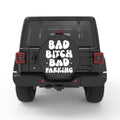 BAD BITCH BAD PARKING BLACK CARBON FIBER TIRE COVER