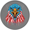 BALD EAGLE HEAD SILVER CARBON FIBER TIRE COVER