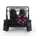 BATS AND SPIDERS COLORFUL HALLOWEEN BLACK CARBON FIBER TIRE COVER FOR MOKE