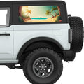 BEACH OPENING TO SEA QUARTER WINDOW DECAL FITS 2021+ FORD BRONCO 2 DOOR HARD TOP