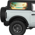 BEACH OPENING TO SEA QUARTER WINDOW DECAL FITS 2021+ FORD BRONCO 2 DOOR HARD TOP
