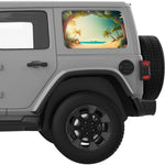 BEACH OPENING TO SEA QUARTER WINDOW DECAL FITS 2018+ JEEP WRANGLER 4 DOOR HARD TOP JLU