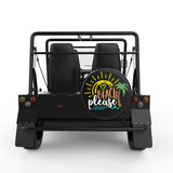 BEACH PLEASE BLACK TIRE COVER FOR MOKE