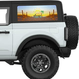 BEACH PLEASE QUARTER WINDOW DECAL FITS 2021+ FORD BRONCO 2 DOOR HARD TOP