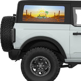 BEACH PLEASE QUARTER WINDOW DECAL FITS 2021+ FORD BRONCO 2 DOOR HARD TOP