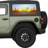 BEACH PLEASE QUARTER WINDOW DECAL FITS 2018+ JEEP WRANGLER 2 DOOR HARD TOP JL