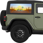 BEACH PLEASE QUARTER WINDOW DECAL FITS 2011-2018 JEEP WRANGLER 2 DOOR HARD TOP JK