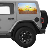 BEACH PLEASE QUARTER WINDOW DECAL FITS 2018+ JEEP WRANGLER 4 DOOR HARD TOP JLU