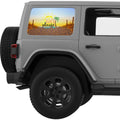 BEACH PLEASE QUARTER WINDOW DECAL FITS 2011-2018 JEEP WRANGLER 4 DOOR HARD TOP JKU