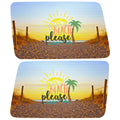 BEACH PLEASE QUARTER WINDOW DRIVER & PASSENGER DECALS