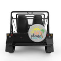 BEACH PLEASE SILVER CARBON FIBER TIRE COVER FOR MOKE