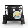 BEACH PLEASE WHITE CARBON FIBER TIRE COVER FOR MOKE