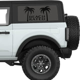 BEACH RATED QUARTER WINDOW DECAL FITS 2021+ FORD BRONCO 2 DOOR HARD TOP