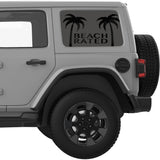 BEACH RATED QUARTER WINDOW DECAL FITS 2018+ JEEP WRANGLER 4 DOOR HARD TOP JLU