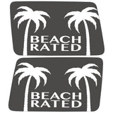 BEACH RATED QUARTER WINDOW DRIVER & PASSENGER DECALS
